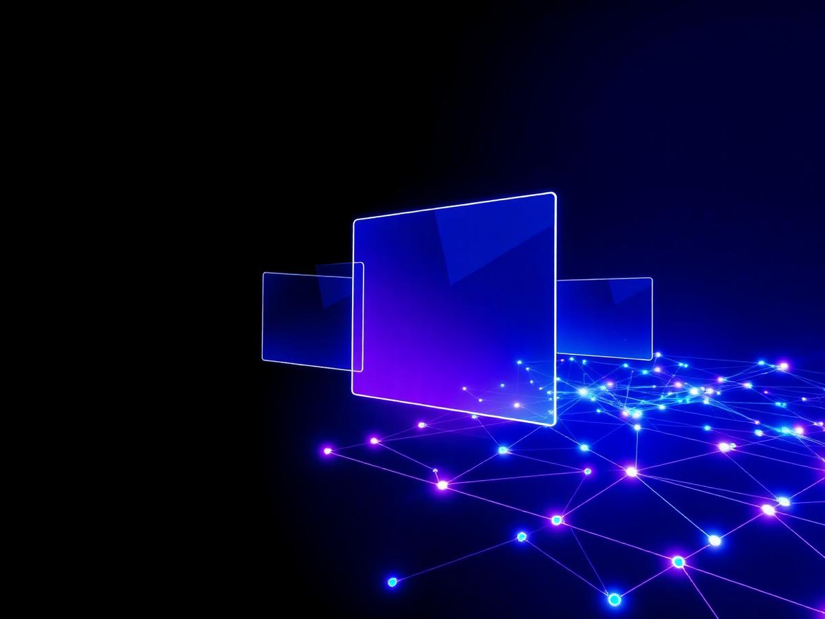 Abstract visual of a connected digital learning environment